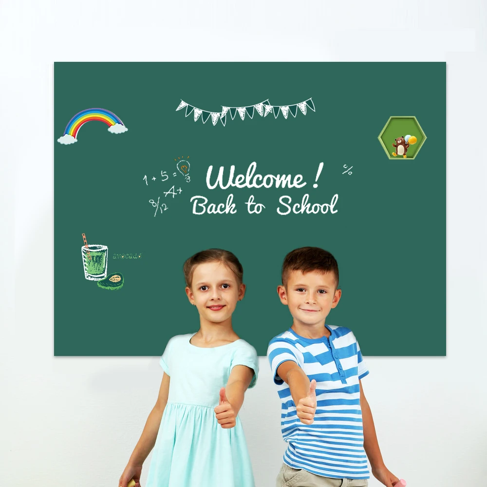 150x100cm Blackboard WallPaper Removable Kids Graffiti Painting Learning ChalkBoard School Office Home Decoration Wall Decor