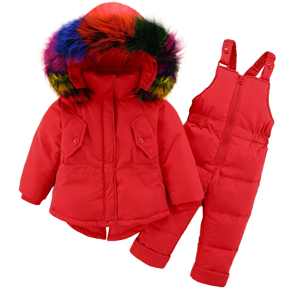 Toddler Girl Clothes Sets Children's Down Jacket Winter Warm Colorful