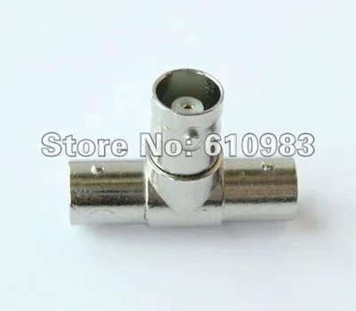 

Free shipping (5 pieces\lot) BNC adapter BNC Jack to Jack to Jack "T" Type connector adapter