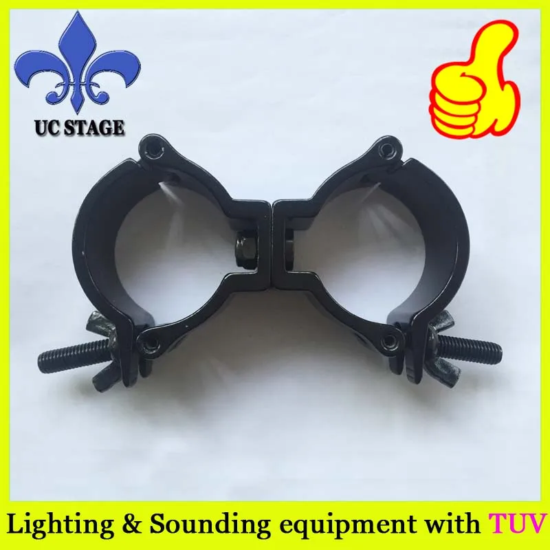 

Black swivel 50mm aluminium wrap around clamp/DJ Sound and Lighting clamp