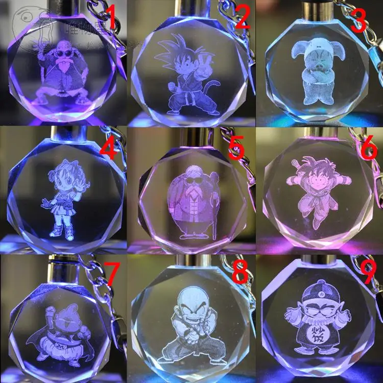 

COSANER Lot Llaveros Dragon Ball LED Light Keychain Hot Game LOL ALL-Star Pendant Crystal Keychains Flashing Llaveros Key Chain