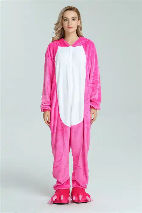 أحدث بدلة نوم شتوية للكبار ملابس نسائية منزلية ملابس نوم ملتصقة بدل نوم الكل في واحد ملابس شتوية جيدة