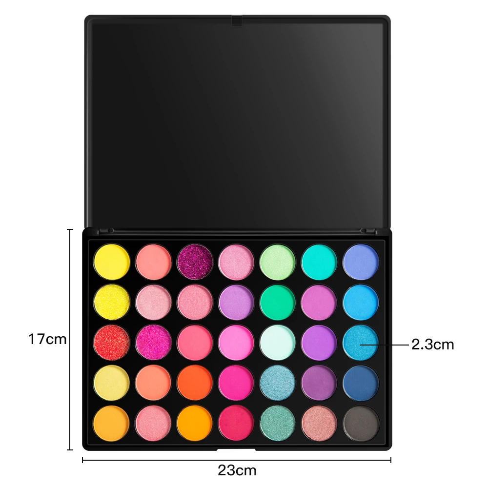 Colorful Eyeshadow Pallete Glitter Highlighter Shimmer Matte Make up Pigment Eye Shadow Palette 35 Pans