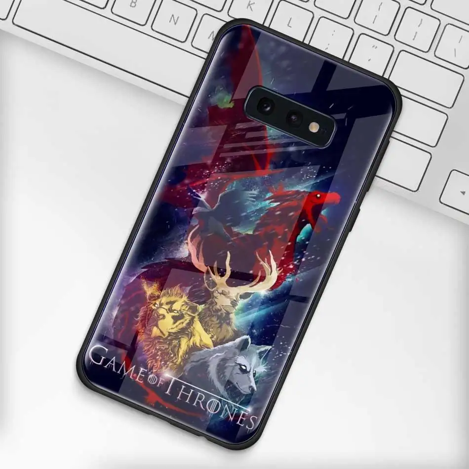 Чехол из закаленного стекла для samsung Galaxy S10 S10e S9 S8 S10 Plus Note 9 A50 A30