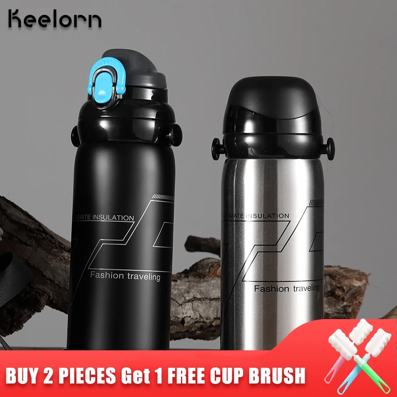 

Keelorn 5Color Stainless Steel Insulated Bottle 800ml Thermo Vacuum Flask Thermo Thermal Coffee Garrafa Termica Sport Vacuum Cup