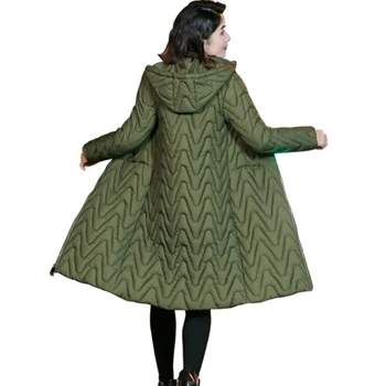 

High quality Winter Women Cotton Coat 2019 New Casual Large size Solid color Long Parkas Thick Warm Hooded Women's Cotton Coat