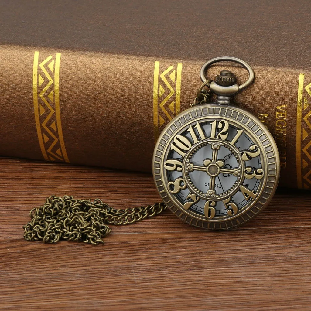 Персонализированные модели стимпанк ВИНТАЖНЫЕ КВАРЦЕВЫЕ римские цифры карманные часы для женщин и мужчин ретро узор Флип карманные часы