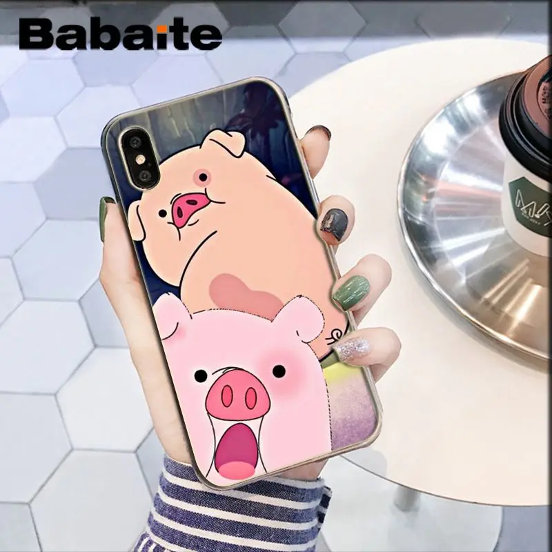 Babaite прекрасный мультфильм Свинья ТПУ Мягкий силиконовый чехол для телефона для iPhone X XS MAX 6 6s 7 7plus 8 8Plus 5 5S SE XR