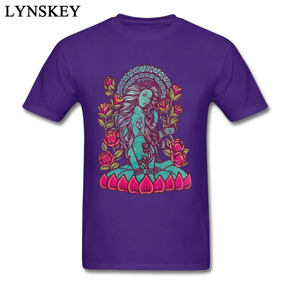 Normal Tops Shirts for Men Rife Summer Autumn O Neck Cotton Short Sleeve T-shirts Blue Tara Divine Gea Goddess Gift Tee Shirt Blue Tara Divine Gea Goddess purple