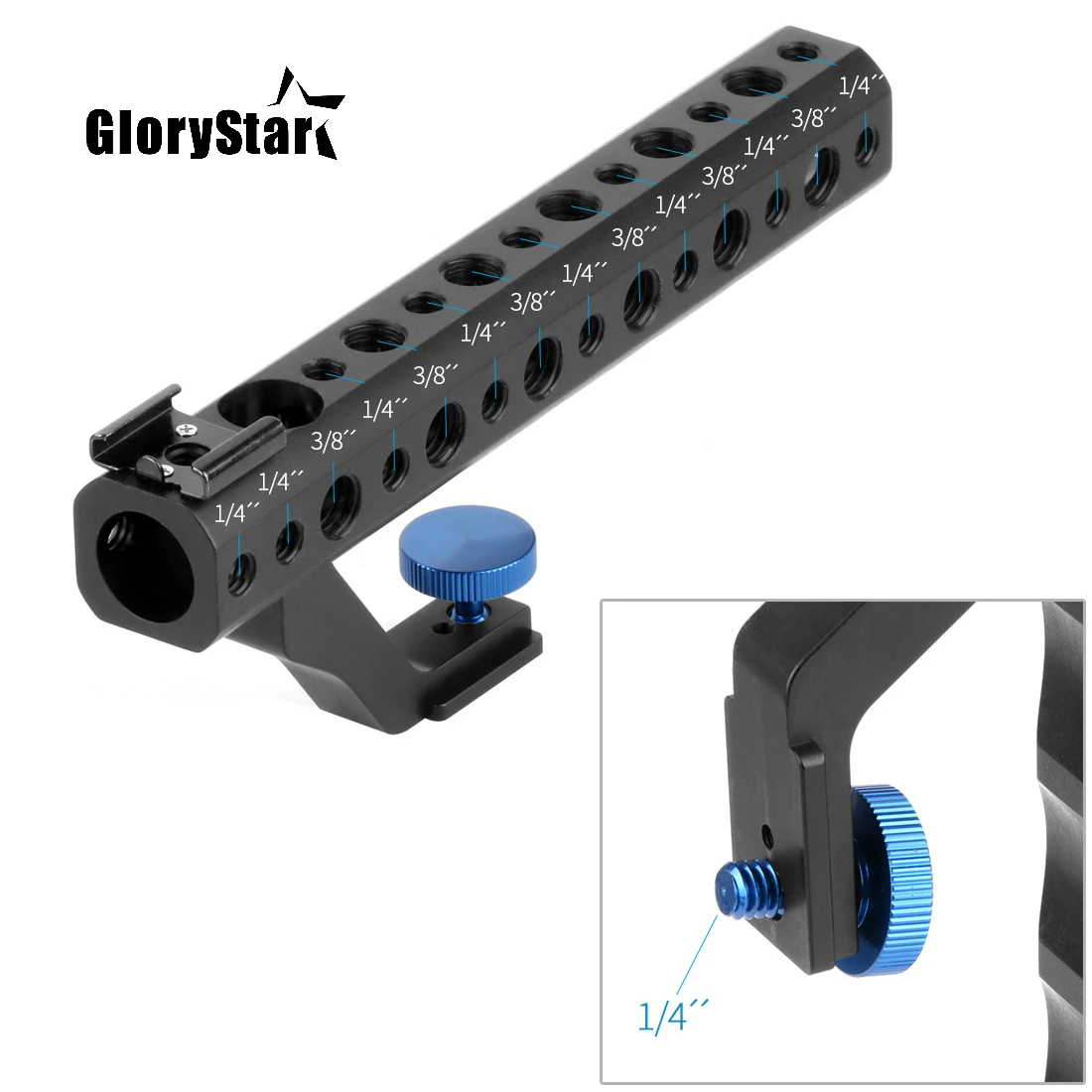 

Quick Release Top Handle 28mm With Hot Shoe 1/4" 3/8" For Dslr Camera Cage Rig Low Angle Shot For Sony A6500 Gh5 G85 A7riii
