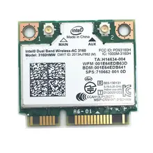 Карта для hp Intel 3160 3160HMW Mini PCI-e Wifi bluetooth карта для ноутбука Двухдиапазонная 2,4 ГГц 5 ГГц 802.11ac беспроводной AC+ Bluetooth