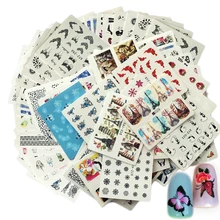 50 Листы смешанный дизайн переводные наклейки для ногтей водные знаки наклейки DIY Декор для инструменты для ногтей красоты случайные узоры LASTZ50