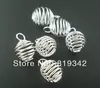 Free Shipping 100pcs/lot Silver Plated Spiral Bead Cages Pendants Findings 9x13mm Jewelry Findings 1