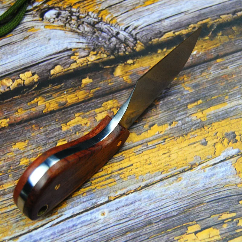 PEGASI D2 стальной японский зеркальный нож, 60hrc вакуумный термообработка, острый охотничий нож для кемпинга, серия(самурайский стиль), нож шеф-повара