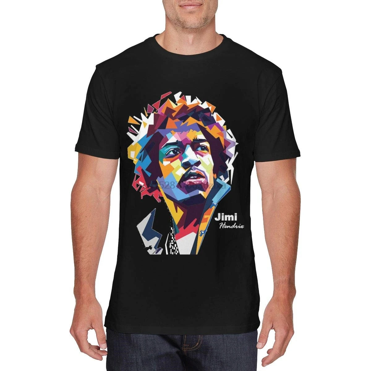 

Mens Fashion Jimi-Hendrix Tshirts Black