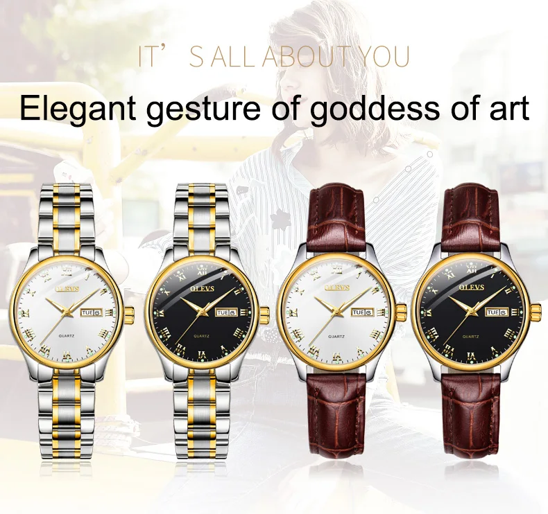 OLEVS женские часы uhr женские часы в деловом и повседневном стиле часы женские часы "MARQUE" de luxe 2017 horloge Баян КАД n Коль saatleri