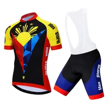 2019 nuevo equipo Filipinas ciclismo Jersey personalizado Road Mountain Race Top max storm reflectante cremallera 4 bolsillo
