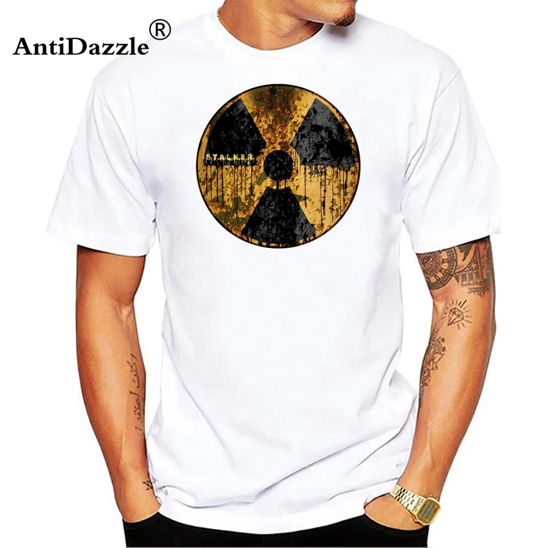 

Casual Tees Shirts Stalker Shadow of Chernobyl Cool T Shirts Men's Organnic Cotton Short Sleeve Men's Solid T-Shirt Round Collar