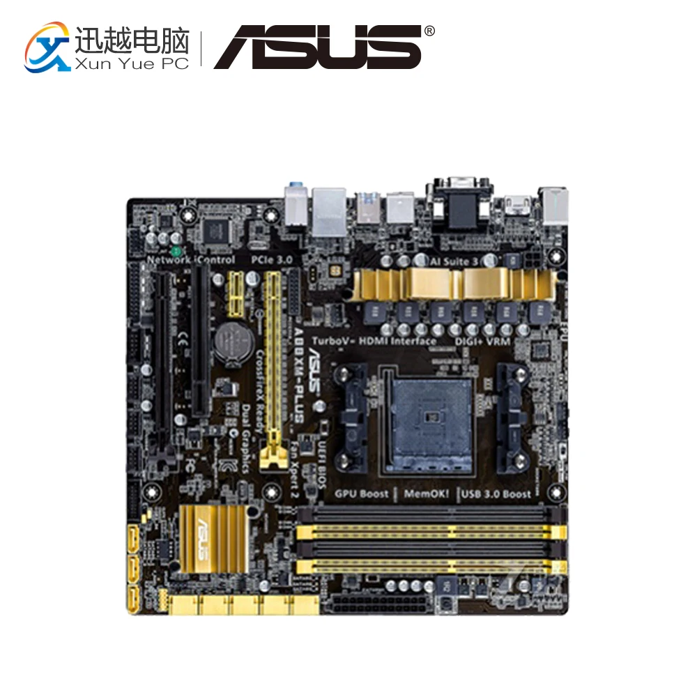 

Asus A88XM-PLUS Desktop Motherboard A88X Socket FM2 DDR3 32G SATA3 USB3.0 Micro ATX