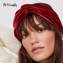 Бордовая бархатная повязка на голову с перекрещивающимися полосками для волос цыганские аксессуары для волос в виде тюрбана для женщин подарок на рождественскую вечеринку