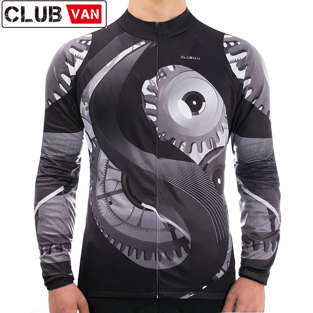 CLUBVAN  2018 Cycling Jersey Long Sleeve Mtb Clothing Bike Wear Clothes Kit Bicycle Maillot Roupa Ropa De Ciclismo Hombre #CX-08