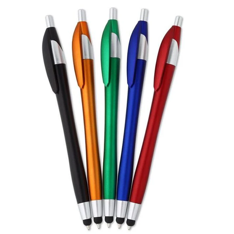 

10 Pieces Capacitance Pen Mobile Phone Touch Screen Stylus Painting Pen Writing Pens 2 in 1 Useful Office School Ballpoint Pen