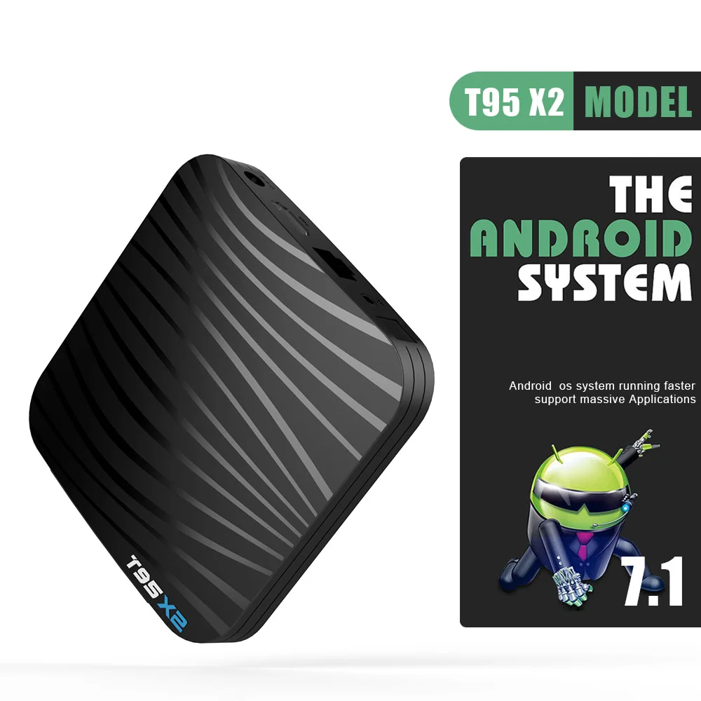 

T95X2 Android 8.1 Amlogic S905X2 Quad Core TV BOX 2G 16G 4G 32G 2.4G WIFI USB 3.0 H.265 4K 60fps Smart Media Player