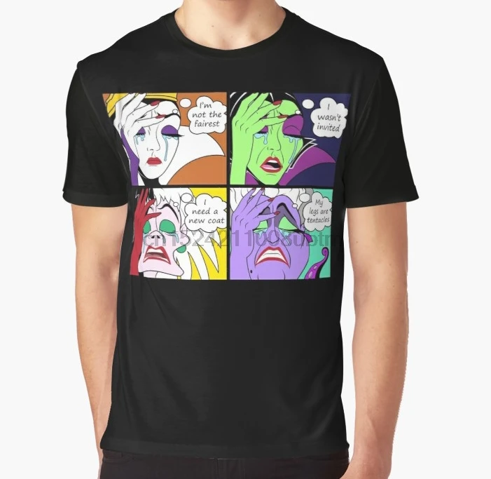 

All Over Print 3D Women T Shirt Men Funny tshirt Villain World Problems Graphic T-Shirt