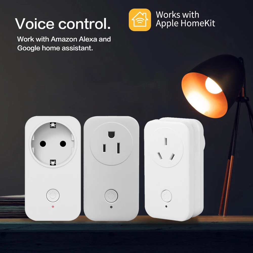 Timethinker 3Pcs Smart Home WiFi Homekit Socket EU US AU UK Plugs for