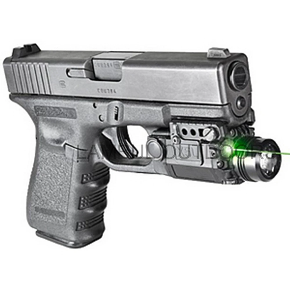 2в1 Тактический X5L светодиодный фонарик комбинированный зеленый лазерный прицел Универсальный пистолет Mira лазерный пистолетный пистолет для Глок для страйкбола 17 19 серии