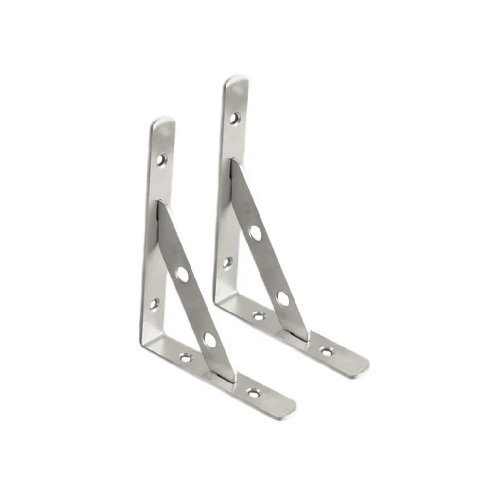 2Pcs/set Practical Stainless Steel Silver Color Tripod Bracket for Wall