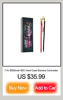 11.1V 6000MAH 60C HRAD CASE BANANA