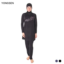 YONGSEN Plus Size Modest Muslim Swimwear Hajib Islamic Swimsuit For Women Full Cover Conservative Swim Wear Burkinis