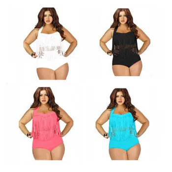 

New Bikinis Women Swimsuit High Waist Bathing Suit Plus Size Swimwear Push Up Bikini Set Vintage Beach Wear Biquini Tassel code