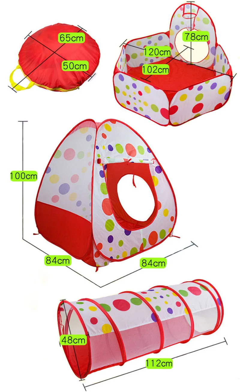 Игровой шатер шар бассейн складной портативный круглый туннельный набор с палаткой для комнатных и уличных видов спорта игровой Домашняя игра игрушки для детей