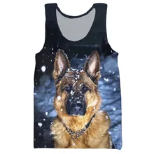 Пособия по немецкому языку овчарка милые собаки 3D с принтами на бретелях для мужчин модные летние на бретелях выработать Мужские Женские топы