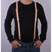 Кожа растительного дубления первый слой кожа y-типа медь 4 крюк утолщение длинный ремешок для мужчин и женщин