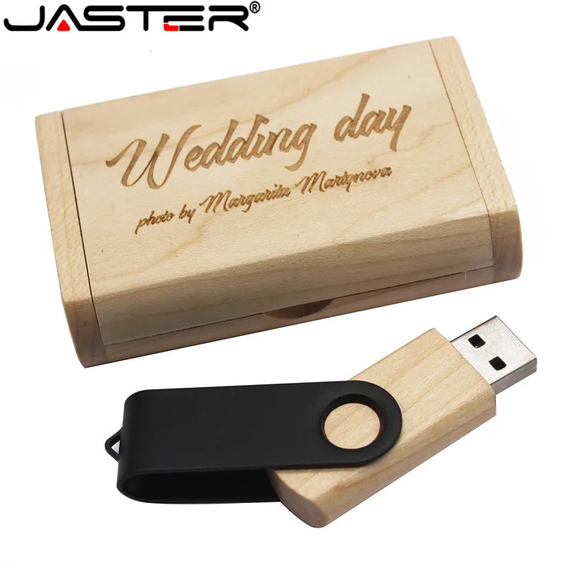 JASTER поворотный usb накопитель флэш 4 ГБ 8 16 32 64 2 0 с флеш накопителем деревянная