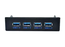 L USB 3.0 спереди Панель 3.5 дюймов 20pin к USB3.0 4-Порты и разъёмы концентратора для PC флоппи-Бей Алюминий