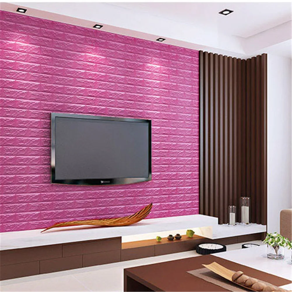 DIY Self Adhesive 3D Wall Sticker Bedroom Decor Foam Brick Room Decor