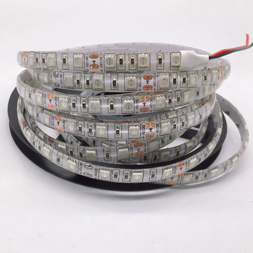 УФ светодиодный полосы света 5050 SMD 60 светодиодный s/m 395-405nm ультрафиолетовым излучением светодиодный Диодная лента фиолетовый гибкие светодиодные ленты лампы для DJ флуоресценции