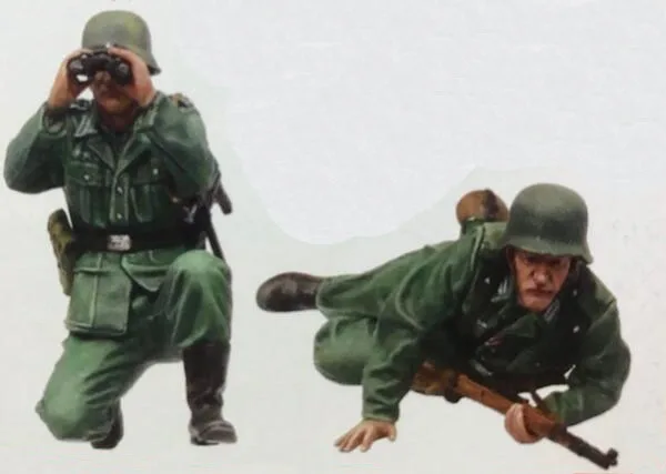 

1/35 Resin Figures WWII German Infantry 2pcs/set Model Kit