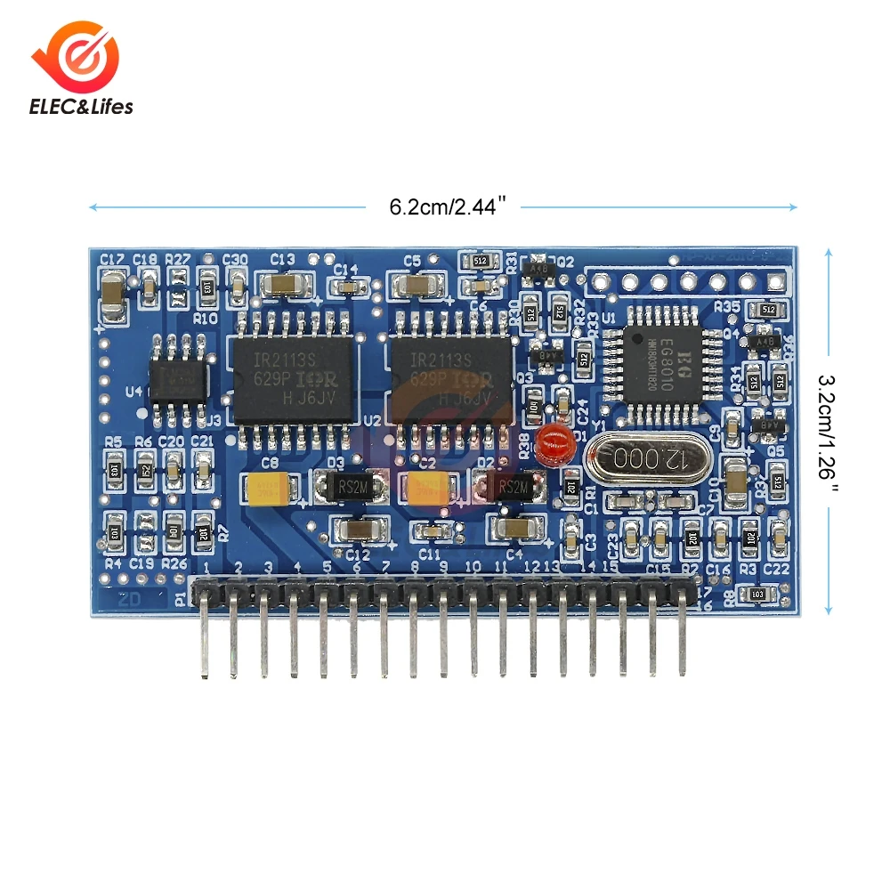 1 шт. 5 в EGS002 EG8010 DC-AC Чистая синусоида Инвертор IR2113 драйвер платы SPWM синусный генератор EGS002 12 МГц кварцевый генератор