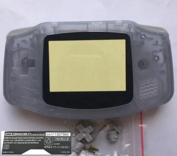 Горячая корпус чехол для Gameboy Advance GBA консольные аксессуары Чехлы кнопочная панель наклейка - Цвет: Clear purple