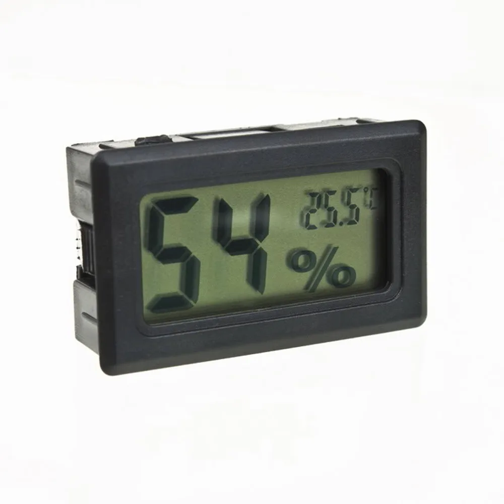 

1pcs Mini Temperature Humidity Meter LCD Digital Thermometer Hygrometer Fridge Freezer Black New Drop ship