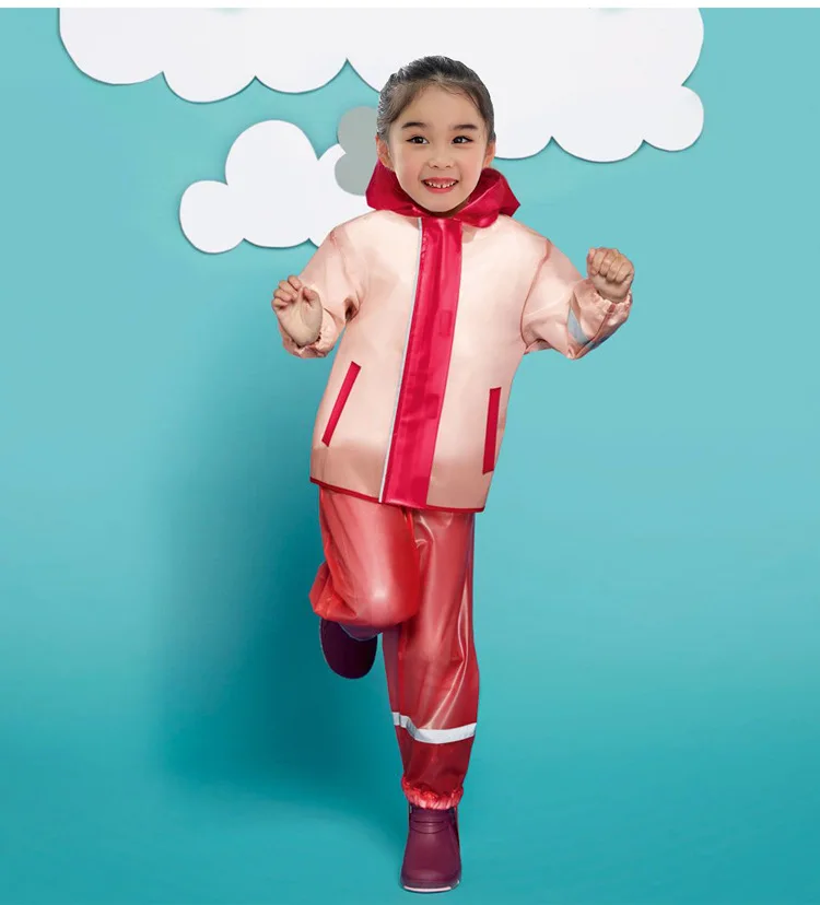 Плащ-дождевик из ТПУ для детей ростом 80-130 см, плащ-дождевик для маленьких мальчиков и девочек, водонепроницаемый плащ