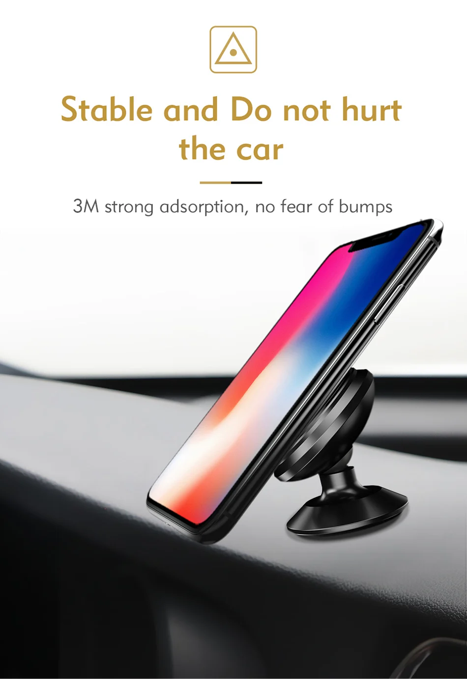 Benks Strong Magnetic Car Phone Holder Air Vent Mount Stand For iPhone X 8 7 6s Plus Samsung Aluminum Alloy Mobile Auto Bracket (8)