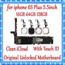 Оригинальная разблокированная материнская плата для iPhone 6S Plus с/без Touch ID для iPhone 6S P 6S Plus логическая плата 16 Гб 64 Гб 128g