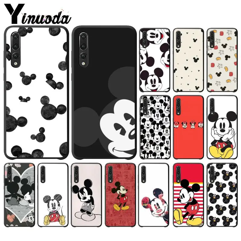 

Yinuoda Cute Cartoon Mickey Mouse ears Soft Phone Case Cover for Huawei P10 plus 20 pro P20 lite mate9 10 lite honor 10 view10