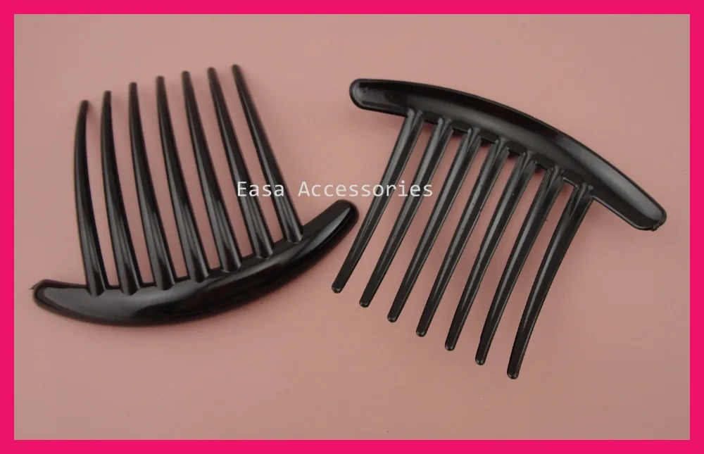 10pcs 7teeth plain plastic hair combs for hair style Handmade Hair accessories